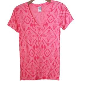 2 FOR $5 SALE Pink Victoria's Secret Short Sleeve Coral   Sleepshirt  Size Small